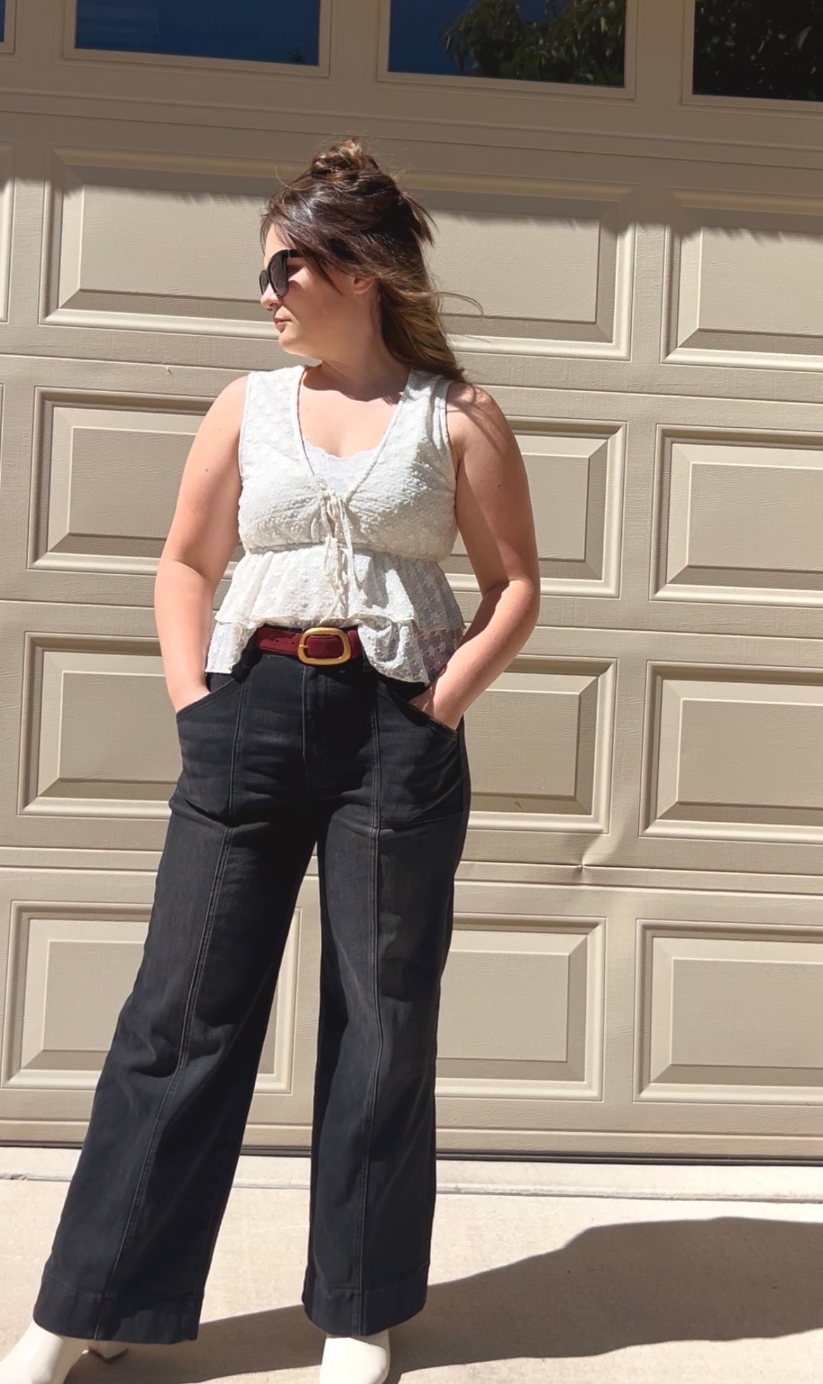Midnight Wide Ankle Jeans - Mica Denim
