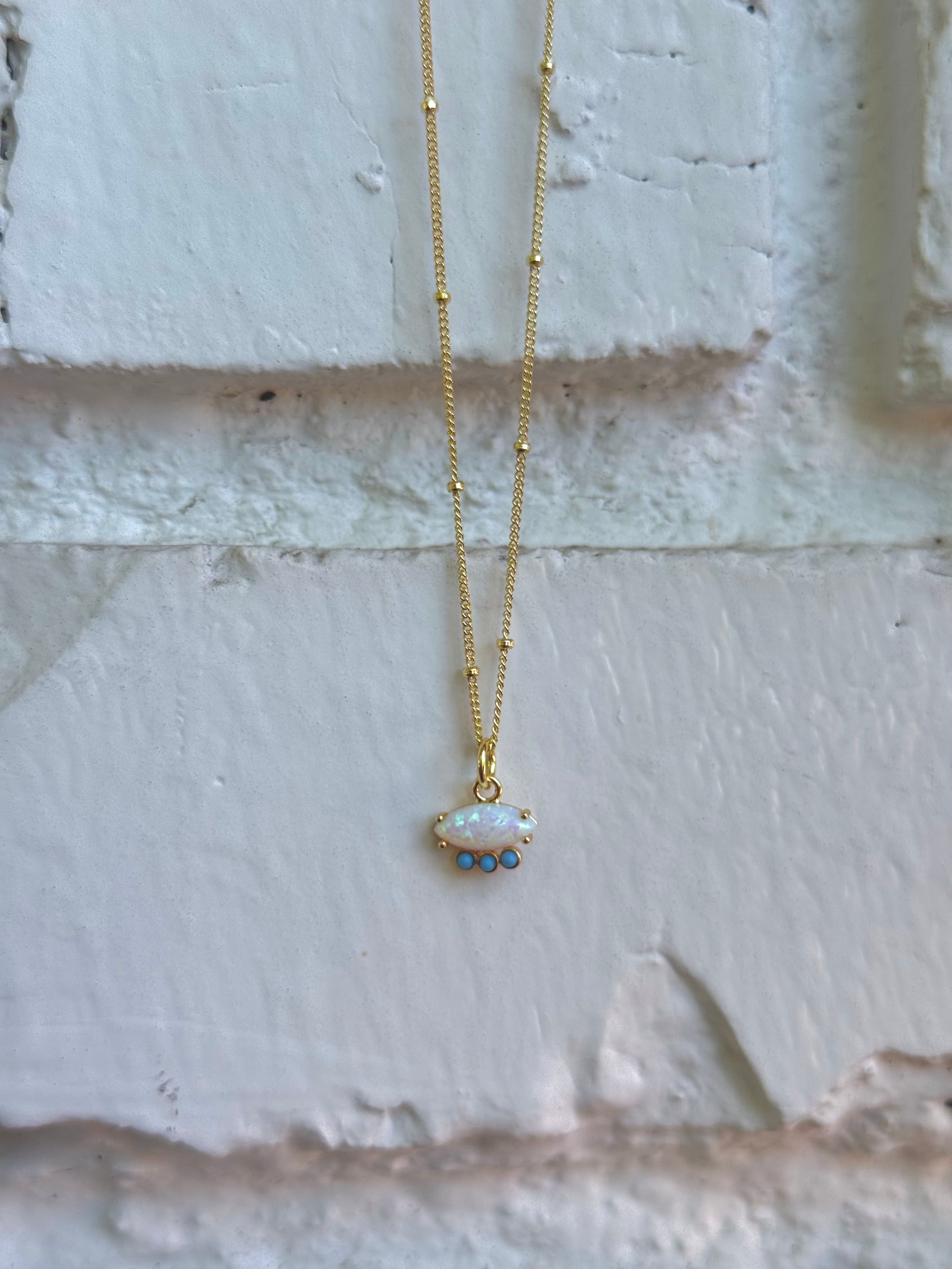 Stone Shield Necklace