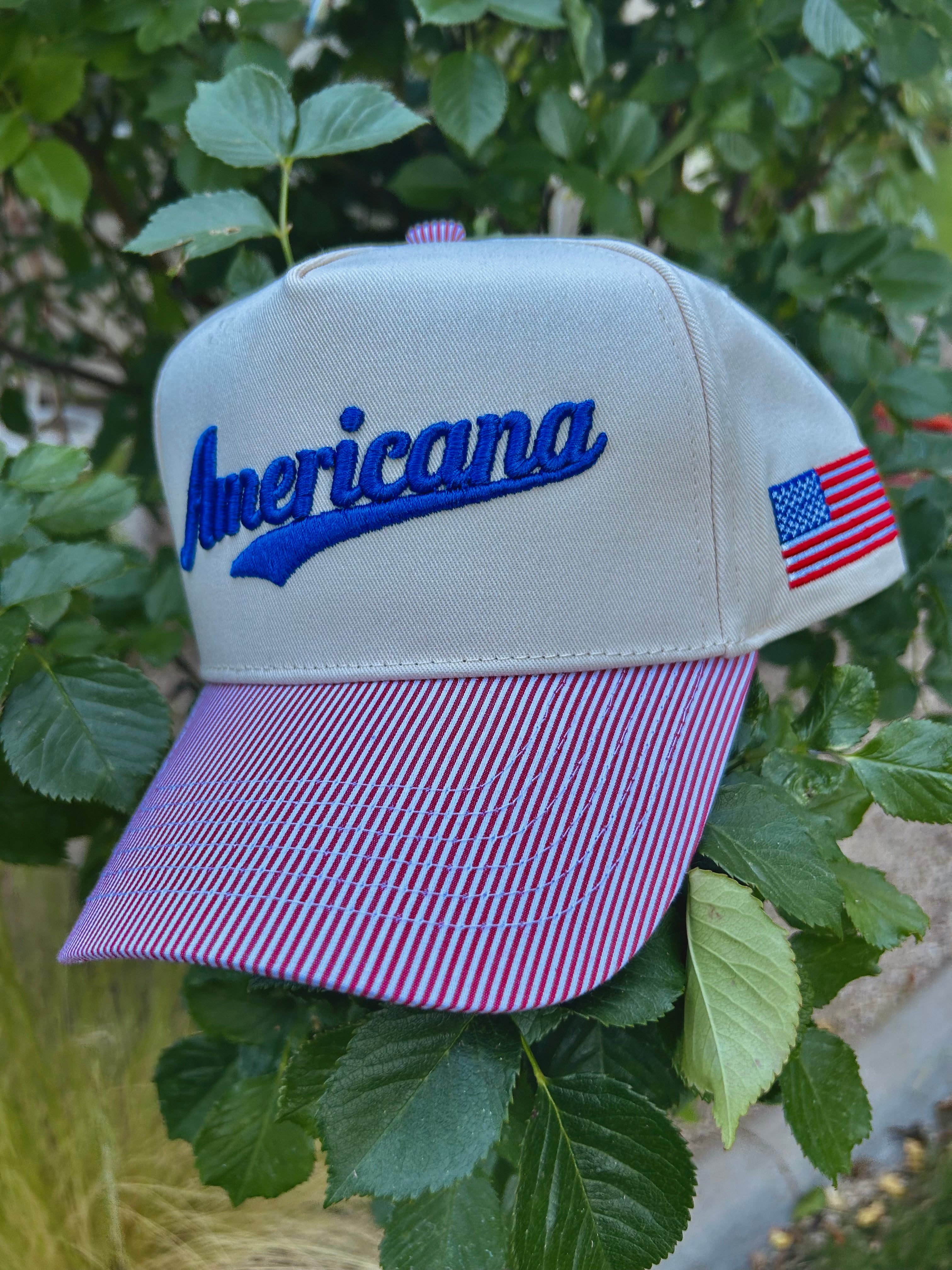 Americana Striped Trucker Hat