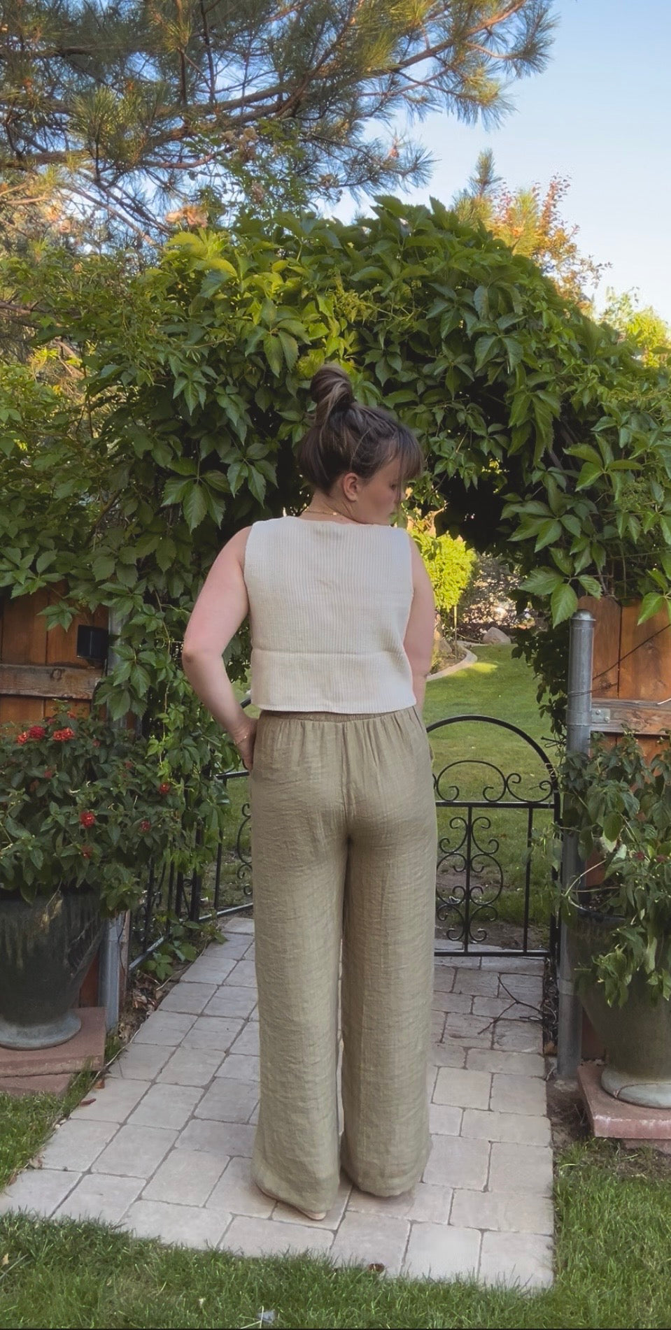 Lagoon Olive Wide-Leg