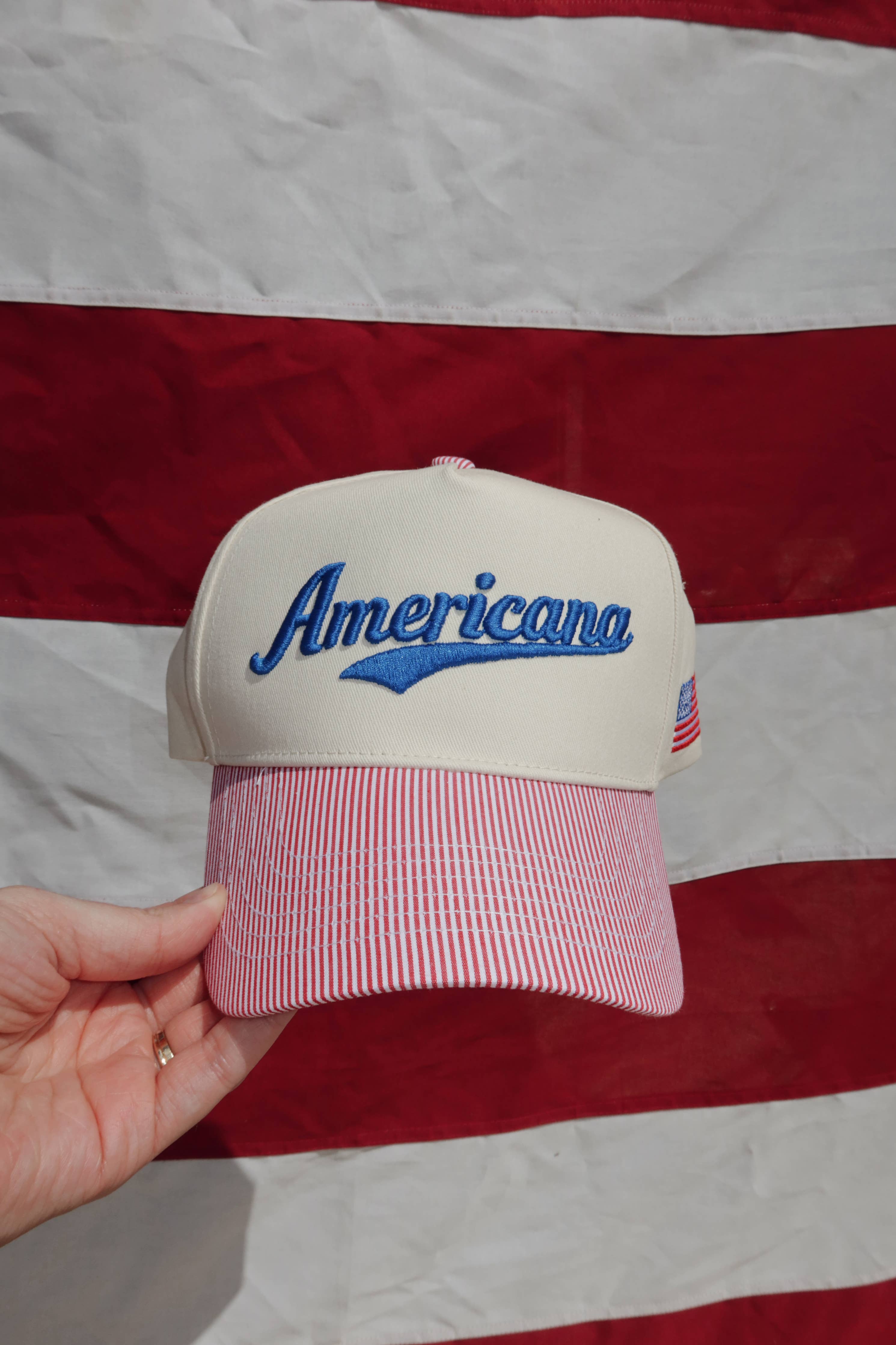 Americana Striped Trucker Hat