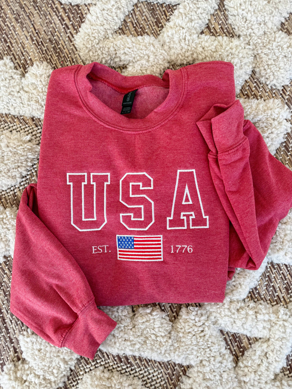 USA embroidered sweatshirt