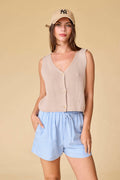 Isabel Knit Vest (Taupe)