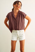 Clay Red Blouse