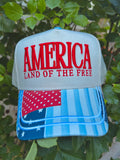 America LAND OF THE FREE Hat