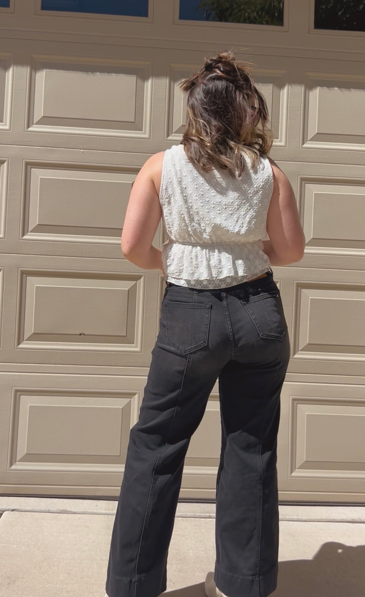 Midnight Wide Ankle Jeans - Mica Denim