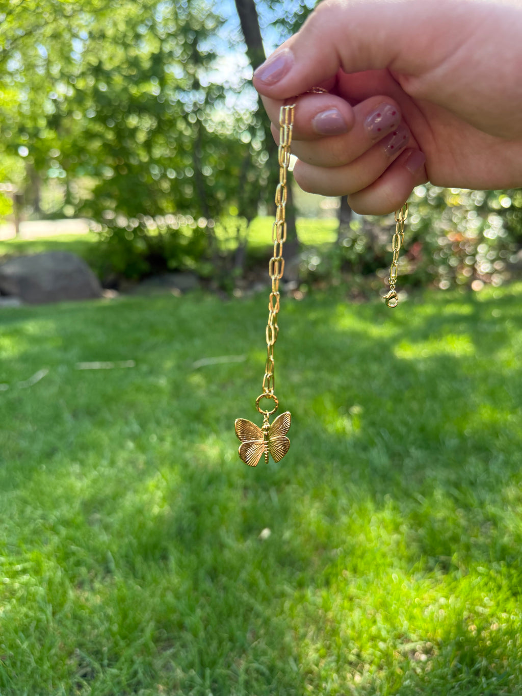 Honey Butterfly Necklace