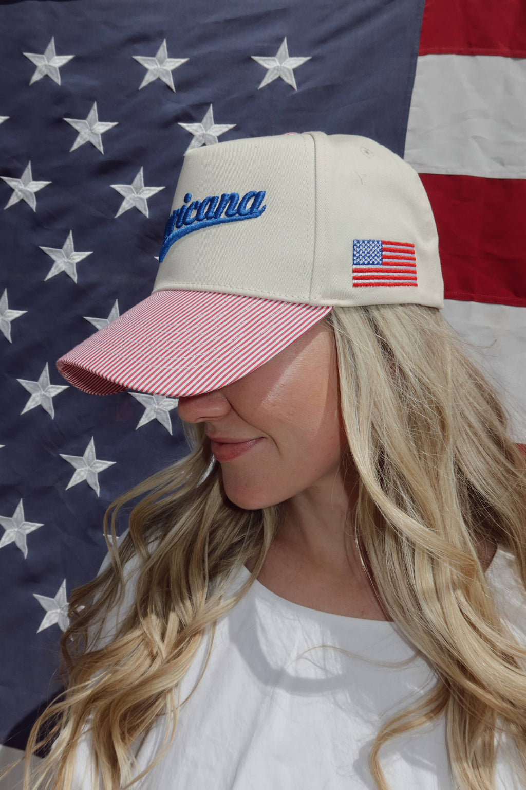 Americana Striped Trucker Hat